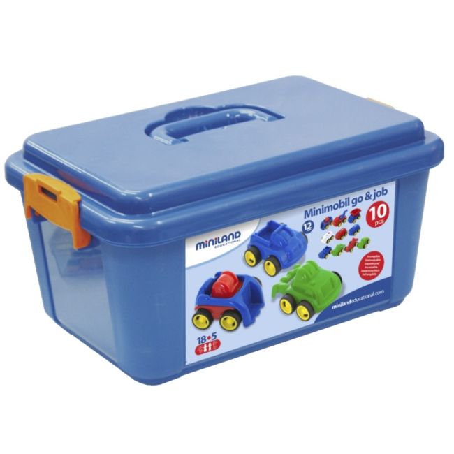 Minimobil 12 cm Set 10 masinute - Miniland - OKEML27487