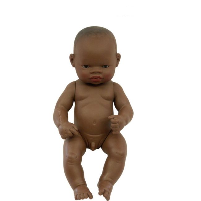 Papusa Bebelus african Baiat 32 cm - Miniland - OKEML31033