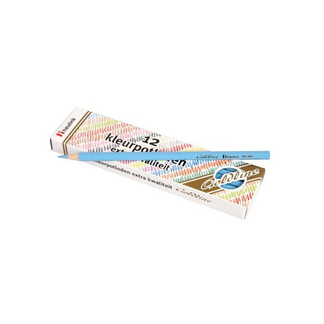 Set 12 creioane colorate Goldline 3.7 mm Bleu - Heutink - OKEE061006