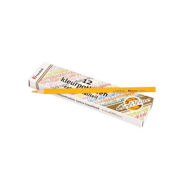 Set 12 creioane colorate Goldline 3.7 mm Galben inchis - Heutink - OKEE061015