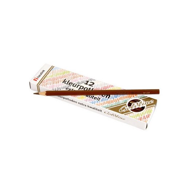 Set 12 creioane colorate Goldline 3.7 mm Maro inchis - Heutink - OKEE061003