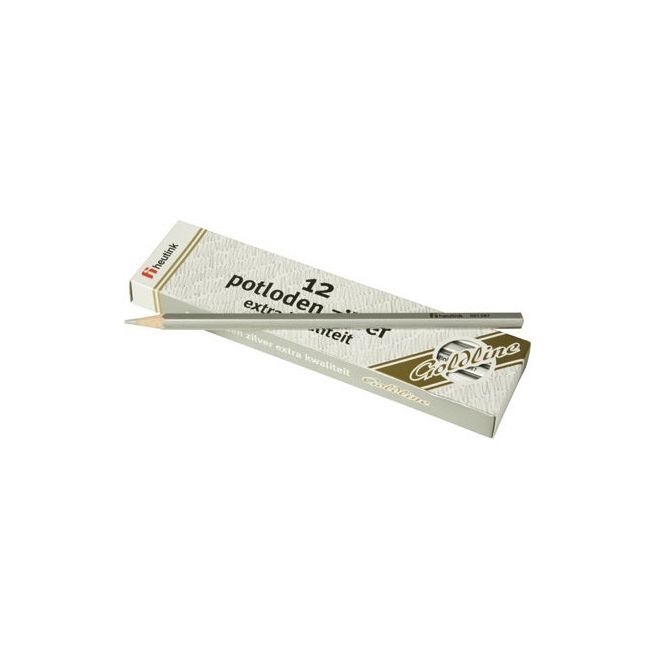Set 12 creioane hexagonale Goldline Argintiu metalic  - Heutink - OKEE061087
