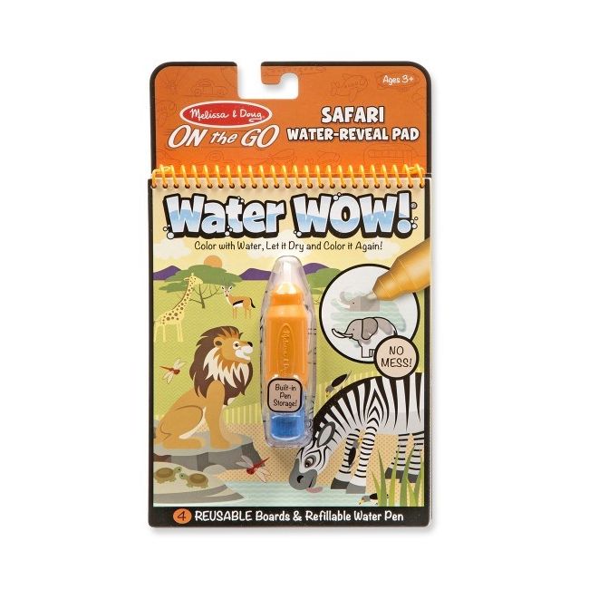 Carnet de colorat cu Apa magica Safari - Melissa and Doug - OKEMD9441