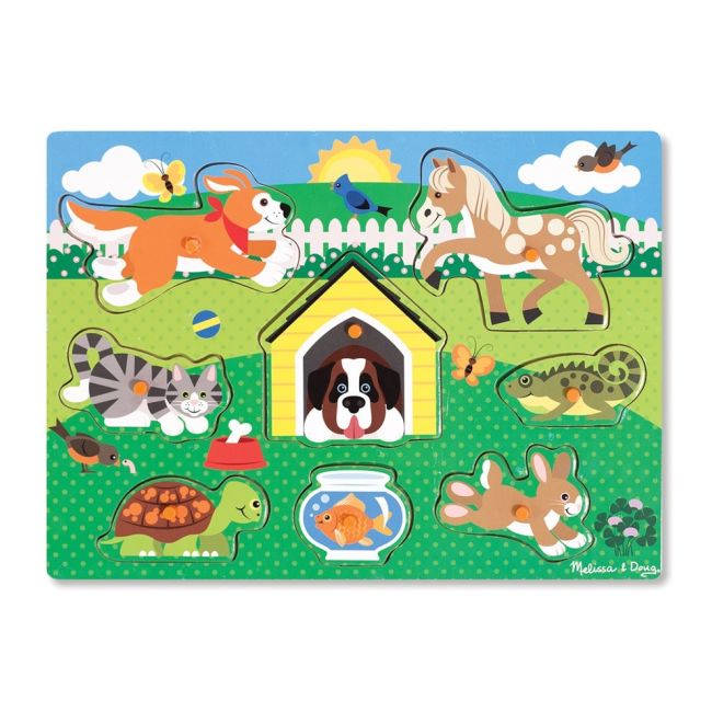 Puzzle din lemn Animalele de companie - OKEMD9053