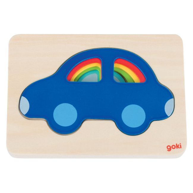 Puzzle stratificat Masinute colorate - OKEGOKI57485