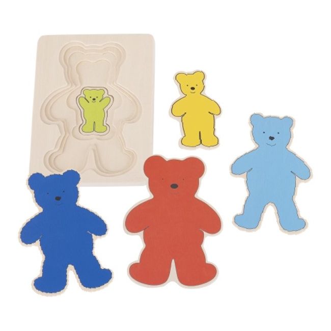Puzzle stratificat Ursuleti colorati - OKEGOKI57884