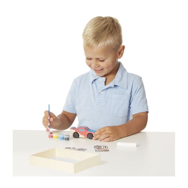 Coloreaza-ti masinuta de curse din lemn Melissa and Doug - OKEMD8829