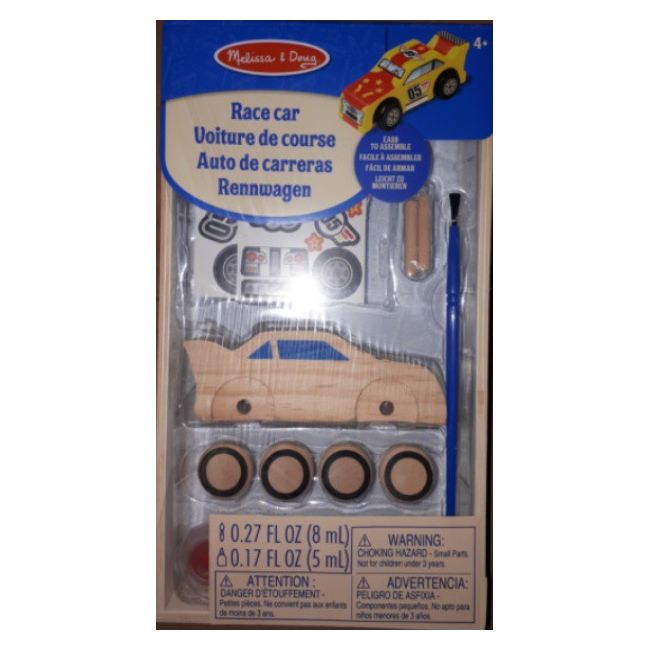Coloreaza-ti masinuta de curse din lemn Melissa and Doug - OKEMD8829