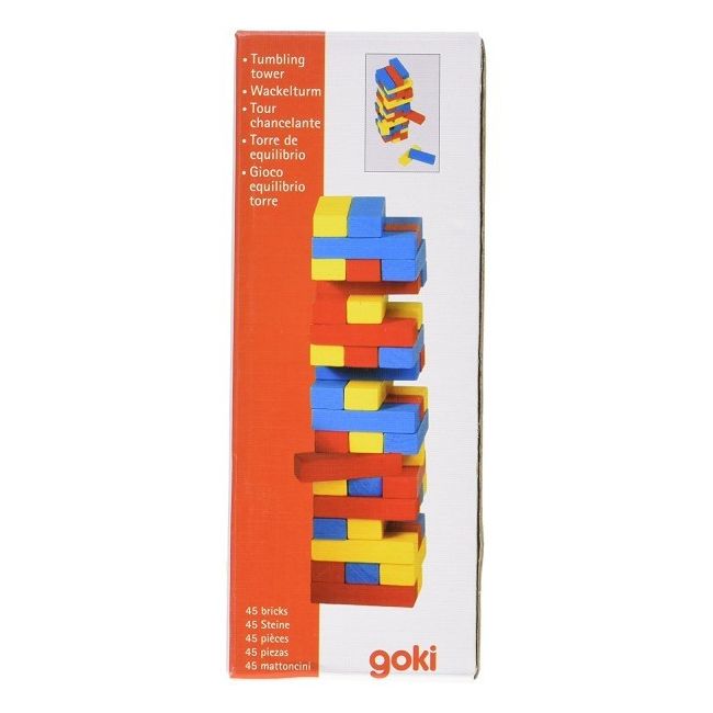 Joc Jenga cu piese din lemn Colori - OKEGOKIHS973