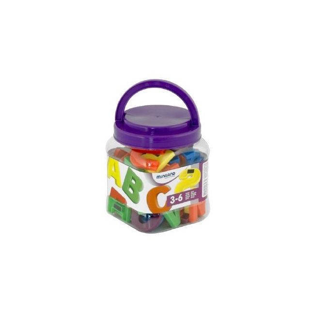 Litere mari de tipar magnetice Miniland 72 piese - OKEML97922