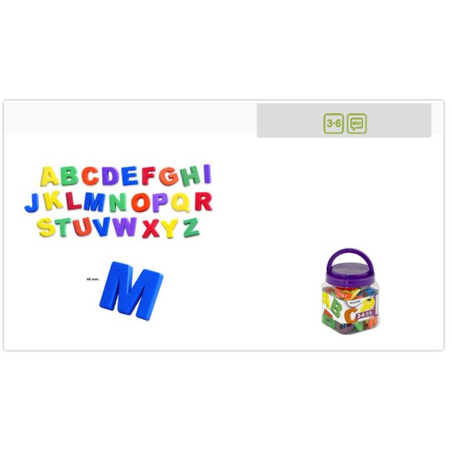 Litere mari de tipar magnetice Miniland 72 piese - OKEML97922