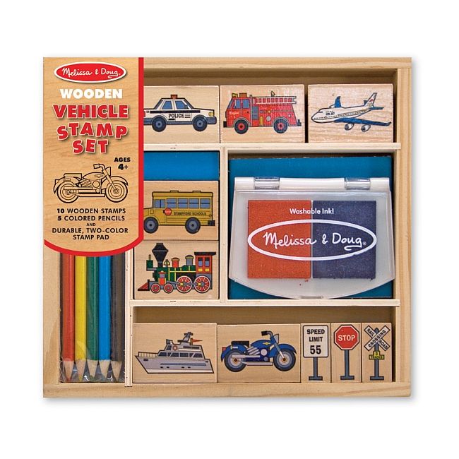 Set de stampile Vehicule Melissa and Doug - OKEMD2409