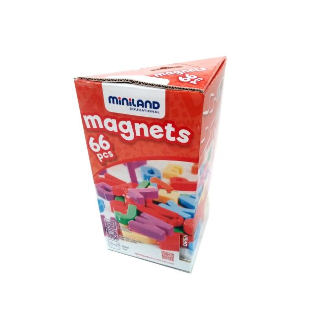 Set 66 litere mari magnetice - Miniland - OKEML45312