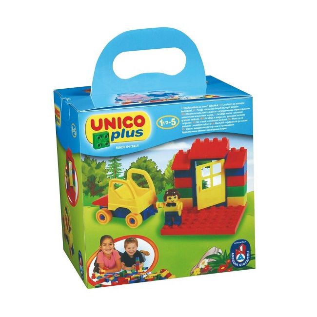 Set constructie Unico Casa cu vehicul 19 piese - SOLUN8512