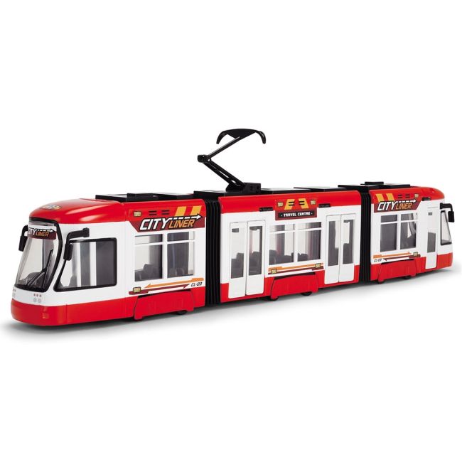 Tramvai dickie toys city liner rosu hubs203749017-ro