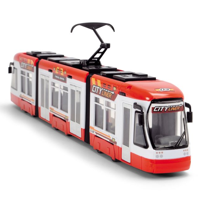 Tramvai dickie toys city liner rosu hubs203749017-ro