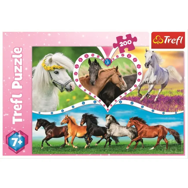PUZZLE TREFL 200 FRUMOSII CAI VIV13248