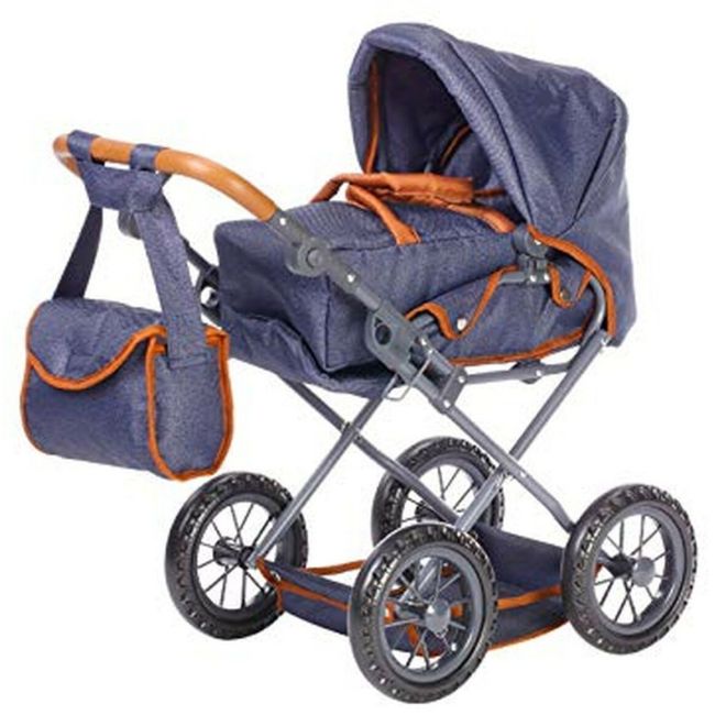 Carucior 2 in 1 pentru papusi Ruby Dark Blue BBX63130