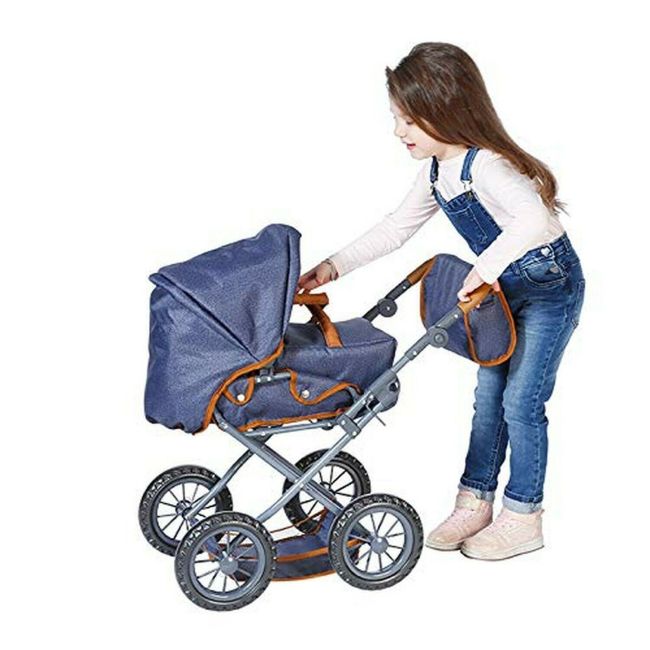 Carucior 2 in 1 pentru papusi Ruby Dark Blue BBX63130