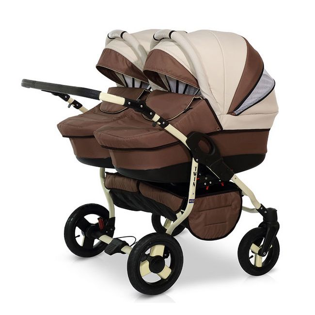 Krausman - Carucior de gemeni Twin Brown - KFTKRAUS-1358