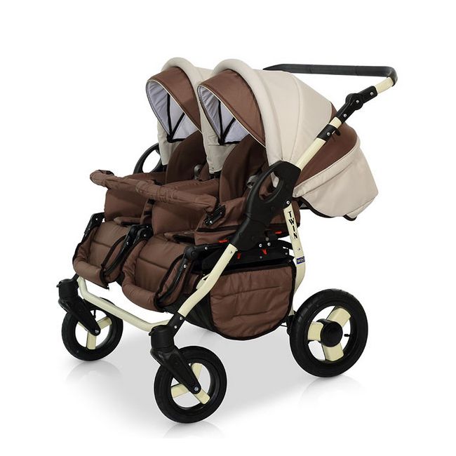 Krausman - Carucior de gemeni Twin Brown - KFTKRAUS-1358