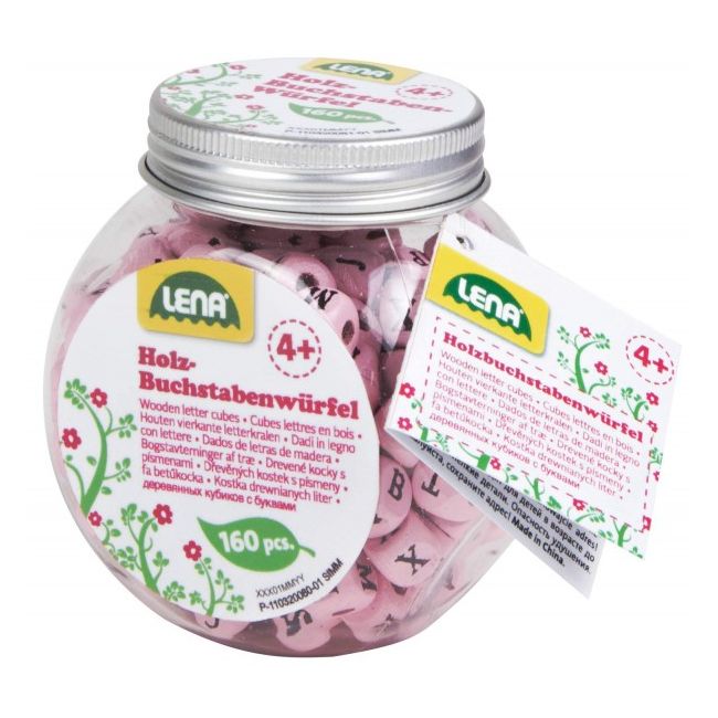 Margele din lemn Lena pentru confectionare bratari Roz - SOLLE32008