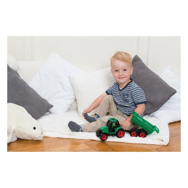 Tractor cu remorca Lena Truckies pentru copii Verde - SOLLE01625