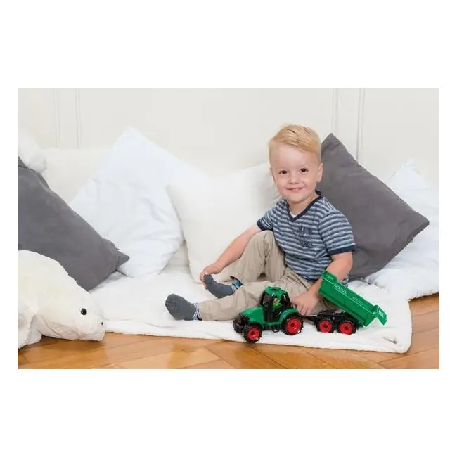 Tractor cu remorca Lena Truckies pentru copii Verde - SOLLE01625