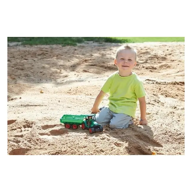 Tractor cu remorca Lena Truckies pentru copii Verde - SOLLE01625