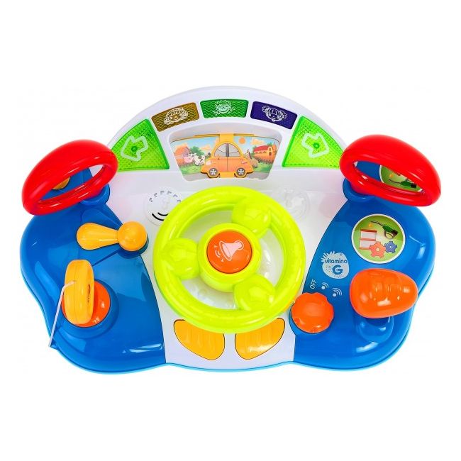 Jucarie interactiva muzicala Globo Vitamina G 05204 Volan muzical cu lumini si claxon - SOLGL05204