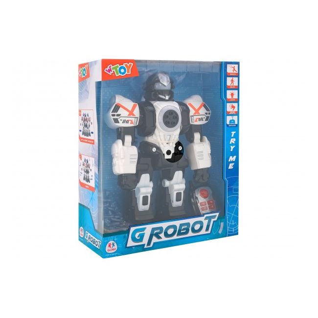 Robot de jucarie cu telecomanda Globo Wtoy 39089 pentru copii cu gloante sunete si lumini - SOLGL39089