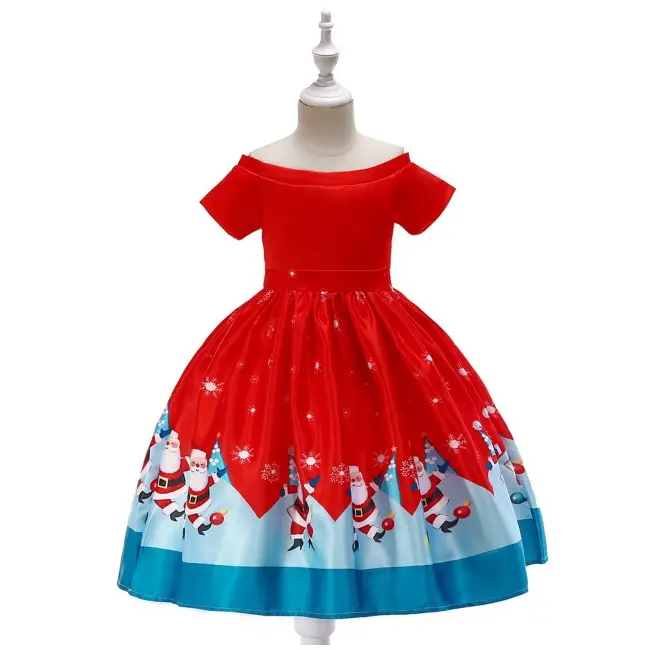 Rochie fetite - Santa Claus is dancing - MDmk50.5-6 ani