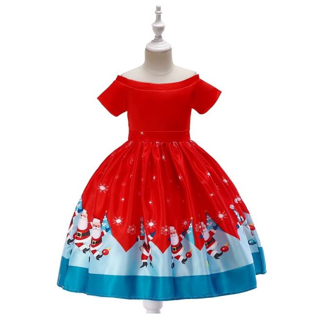 Rochie fetite - Santa Claus is dancing - MDmk50.7-8 ani