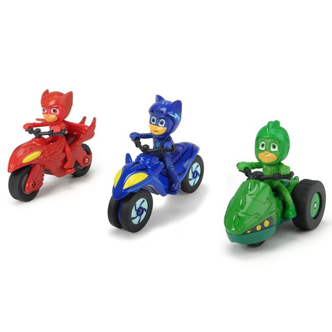 Set dickie toys 3 motociclete eroi in pijama cu 3 figurine hubs203143003