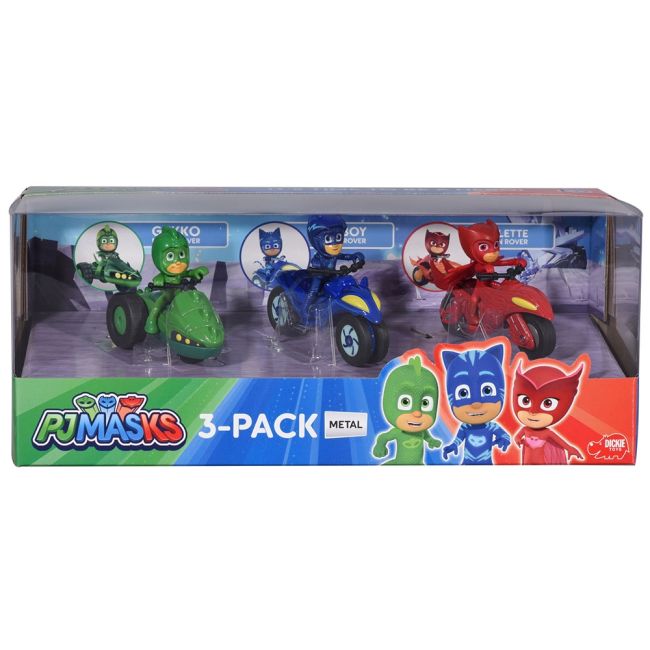 Set dickie toys 3 motociclete eroi in pijama cu 3 figurine hubs203143003