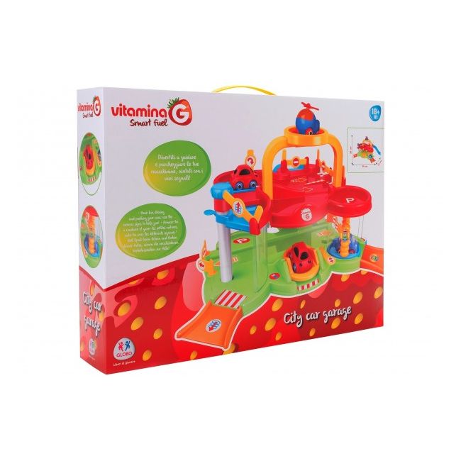 Garaj cu 2 masini si un elicopter Globo Vitamina G - SOLGL05259