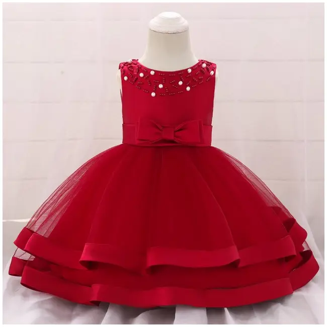 Rochita ocazie rosie cu perlute MDpmk05-4-DE