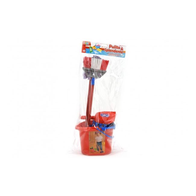 Set de curatenie pentru casa Globo cu mop matura galeata si foras pentru copii - SOLGL40371