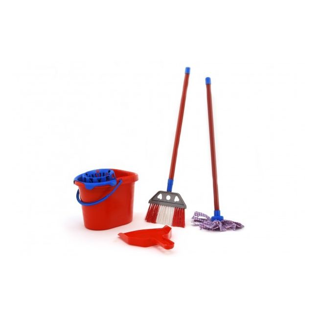 Set de curatenie pentru casa Globo cu mop matura galeata si foras pentru copii - SOLGL40371
