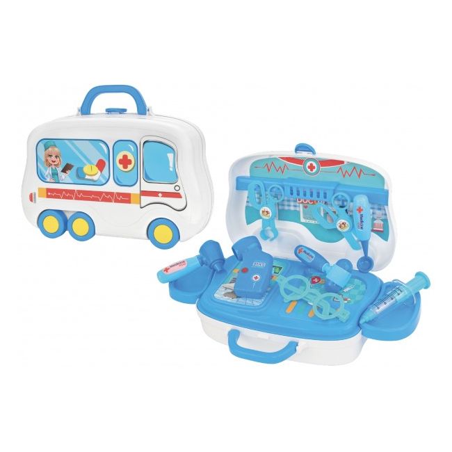 Set doctor Globo in trusa masinuta pentru copii portabil - SOLGL39459