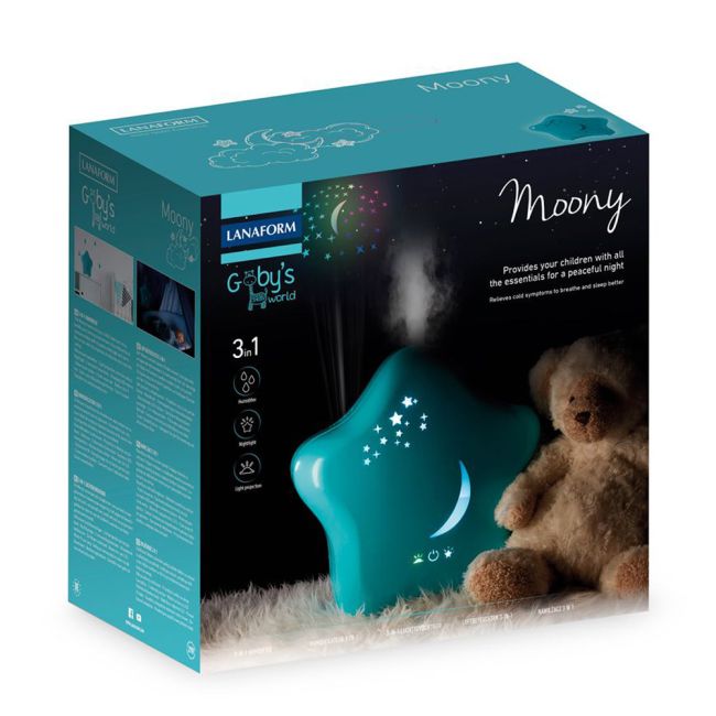 Umidificator de camera cu proiector si lumina de noapte Moony Lanaform SUPLA120122