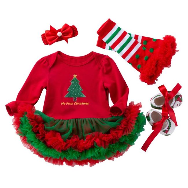 Rochita body cu maneci scurte si fustita tutu - Bradulet MBlsm06-1-cr5