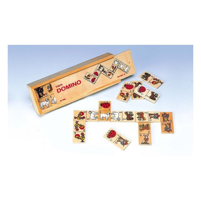Domino Animale in cutie de lemn - OKEGOKIWG090