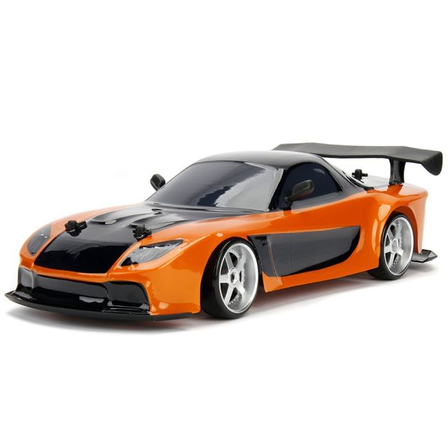 Masina jada toys fast and furious mazda rx-7 drift cu anvelope si telecomanda hubs253209001