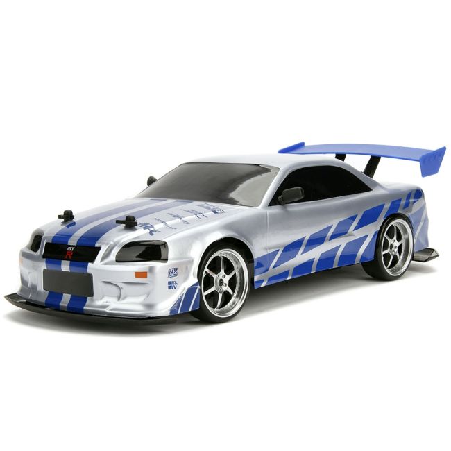 Masina jada toys fast and furious nissan skyline gtr drift cu anvelope si telecomanda hubs253209000