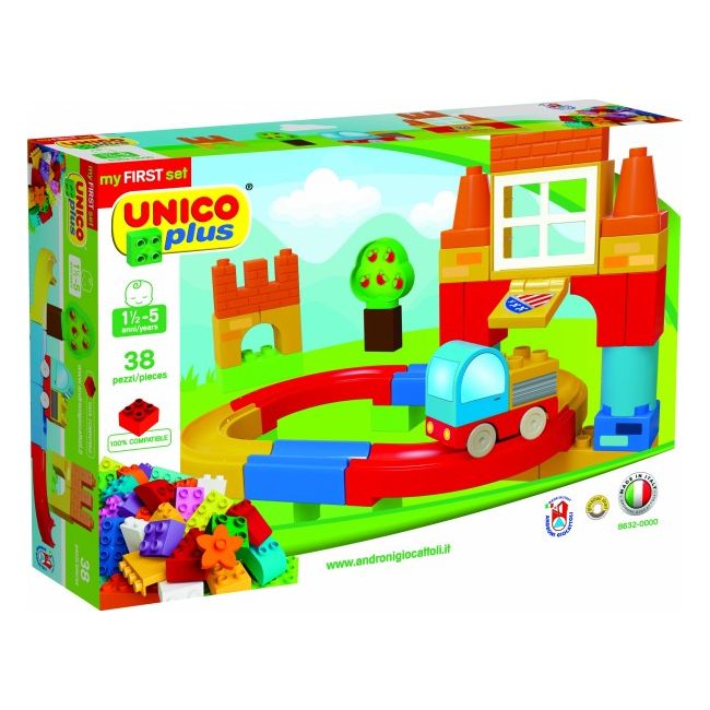 Pista de curse circulara Unico cu masina inclusa 38 piese - SOLUN8632
