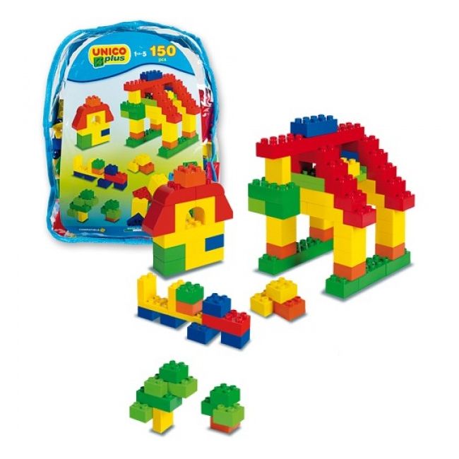 Rucsac transparent din plastic cu 150 piese Unico multicolor  - SOLUN8556
