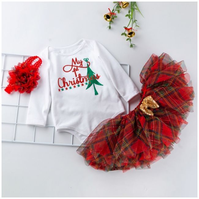 Set body cu fustita tutu - My 1st Christmas MDYFS045-2-cr1