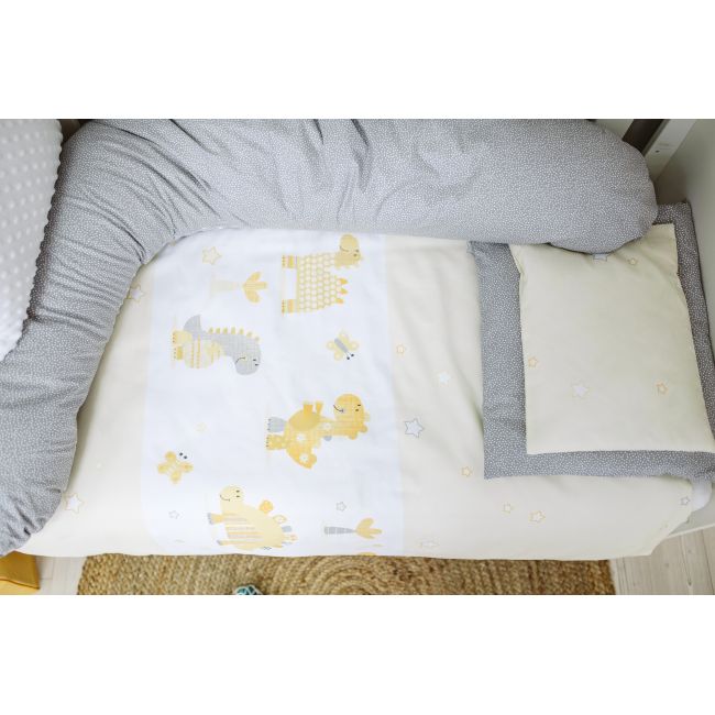 Set de pat pentru bebelusi dinos - 3 piese