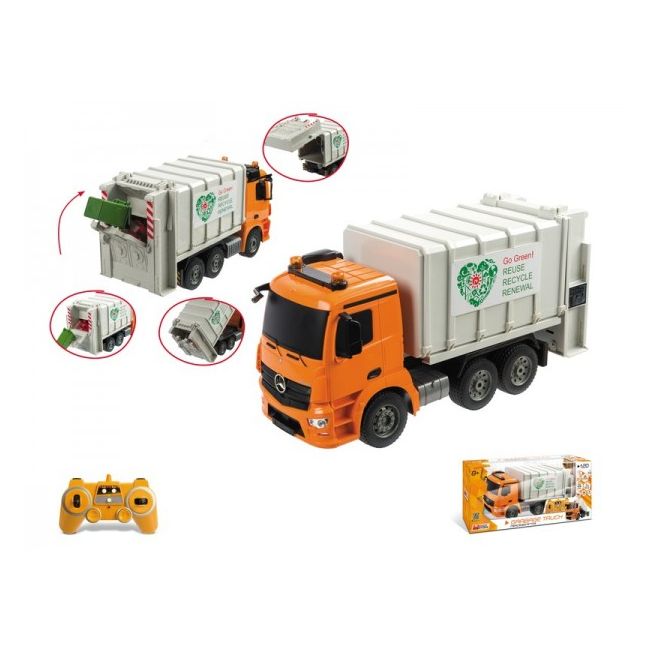 Camion gunoi Mercedes Arocs cu telecomanda Mondo 63523 scara 1:20 cu container inclus - SOLMON63523